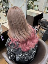 ルアナ エクステ 名古屋栄店(Luana.) ミルクティーベージュ ピンクグラデーション