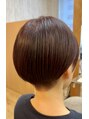 モンド ヘアクリエーション 新栄店(monde hair creation)&nbsp;ベビーショート☆刈り上げてスッキリ☆ブラックレッドカラー☆