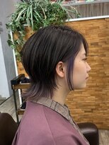 エルズ 大宮店(ailes)&nbsp;モーヴパープルインナーカラー×ウルフ[大宮/大宮ショート/ボブ]