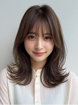 レリーリズ 大阪梅田(Rely Liz) レイヤーカット 顔まわり 韓国風