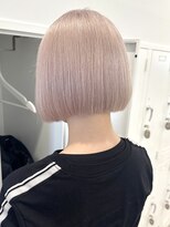 サンクプロジェクト(cinq PROJECT)&nbsp;原宿ボブミルクティーベージュダブルカラーホワイトピンクカラー