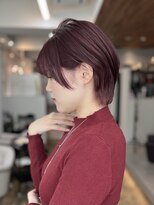 ジゼル 栄 矢場町(Giselle)&nbsp;☆玉腰☆ボルドーショート【名古屋/栄/ブリーチ/ハイトーン】