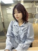 ダークパープル/ナチュラルショート/ミルクブラウン/夏/栄