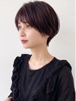 ルーム 大通店(ROOM)&nbsp;ブリーチなし透明感ラベンダーグレージュ小顔ショート秋カラー