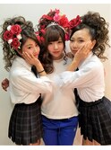 体育祭ヘアセット(^^♪