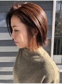 ブリーチなしのさりげないインナーカラー!