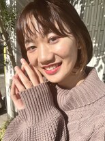 エミュ 天文館店(eMu) ピンクブラウン×イヤリングベージュ