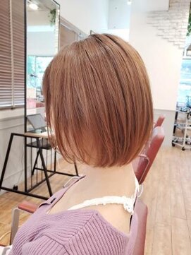 グランシュ 青葉台店(GranCieux) 韓国風ピンクオレンジ×ミニボブ☆