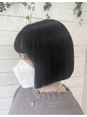 あごラインボブ＊ブルーブラック