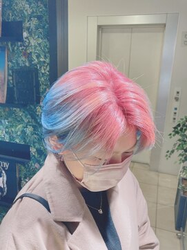 ジルバイジゼル(JILL by GiseL) K_15 ペールピンク×ペールブルー