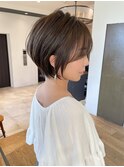 《30代40代》白髪ぼかしハイライト×前下がりボブ【イケダ】