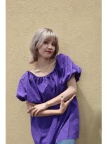 セシルヘアー 広島駅前店(Cecil hair)&nbsp;シルバーショート/ミディアムウルフ/グレージュ