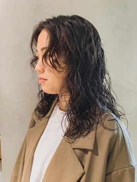 ネイビー(nvy) ミディアムパーマ