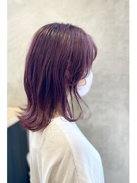 エッジ ヘア メイク(edge hair +make) ラベンダーカラー/ハイトーンカラー/そとはね