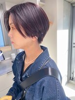 エウペ 渋谷(WEUPE)&nbsp;斜めバング/グレージュカラー/デザインカラー/シルキーベージュ