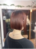 【シャドウルーツ】オレンジブラウン×切りっぱなしボブ♪