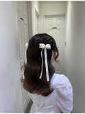 編み込みハーフツイン！