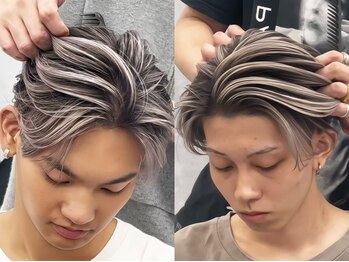 オメガ 渋谷(OMG)の写真/10代～20代支持率◎SNSで話題のメンズコントラストハイライト×センターパートstyle[渋谷]