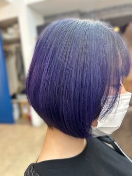 ラブリッシュ(LOVERICHE) ふんわりショート×シャドールーツ×ラベンダー【浜崎】