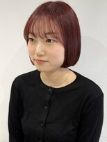 ラミエバイメルト 下北沢(lamie by melt)&nbsp;花田/ミニボブワインレッドバーガンディレイヤーカット下北沢