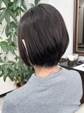 ベルヘアーデザイン 堺東(Belle hair Design) ショートヘアイルミナカラーオリーブグレージュ20代30代40代堺東