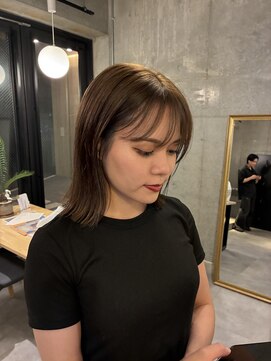 切りっぱなしボブ／髪質改善