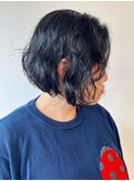 【morio松戸 アイダ】パーマ無しくせ毛カット/前下がりボブヘア