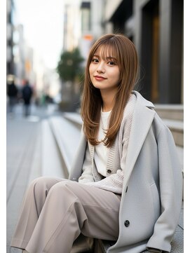 コトナ 越谷店 忙しい30代に人気！越谷の時短セミロング×ヘーゼルグレージュ