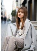 忙しい30代に人気!越谷の時短セミロング×ヘーゼルグレージュ