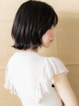 カバーヘア ブリス 上尾西口店(COVER HAIR bliss) 黒髪似合わせカット外ハネくびれヘアウルフボブX上尾20代30代