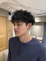 ローレン(LOREN)&nbsp;ベリーショート/ダークアッシュ/ニュアンスパーマ/韓国マッシュ