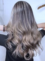 ブレイズヘアー(BLAZEhair) 【ナチュラルな透明感】グレージュバレイヤージュ×ブリーチ2回