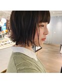 【hair S.COEUR】外ハネボブ×グレージュ