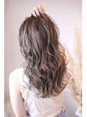 筋感ハイライトグレージュおつまみカラー『倉敷美容室』