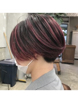 ザ デイ(THE DAY) レッドカラーのカスケードカラー・バレイヤージュ