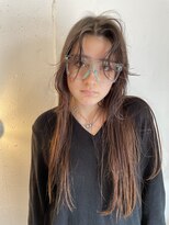 カゼ ダイカンヤマ Kaze DAIKANYAMA&nbsp;スウィートポテトブラウン＋フロントサイドアウトのロング