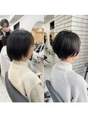 骨格に合わせたショートヘア
