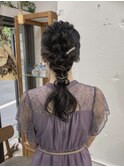 結婚式ヘアアレンジ☆編みおろしスタイル