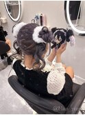 お団子ツイン【クランソア】心斎橋ヘアメ/ヘアセット