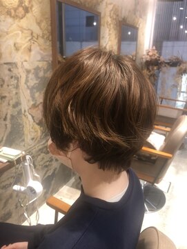 ジュエ (jouer) パーマショートスタイル◎ベジタブルスパ/アッシュベージュ