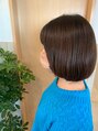 ニコ(nico)&nbsp;内巻きボブです透け感カラーで落ち着いた雰囲気になってます。