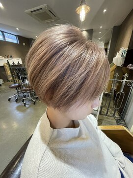 アールハーツ 峰店(R-HEARTS) 《R-HEARTSmine》ピンクベージュなショートヘア