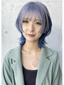 ディーン 名駅店(DEAN) ブルー　ウルフヘア