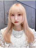 くびレイヤー美髪ホワイトピンクミルクティーピンク_ba493591