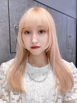 アルバム 銀座(ALBUM GINZA) くびレイヤー美髪ホワイトピンクミルクティーピンク_ba493591