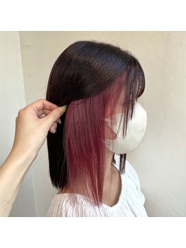 アヴァンス ジェイアール和歌山店(AVANCE.) ボブ×ピンク×イヤリングカラー