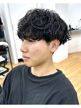 ビカム 名駅(become) 【強め波巻きパーマ】刈り上げマッシュ無造作スパイラルパーマ