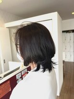 スウィッチグラン(hair salon switch grand) ミディアムウルフ×アッシュ系カラー