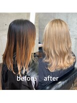 ガルボヘアー 桟橋店(garbo hair)&nbsp;韓国　ハイトーン　ベージュ　秋服　ガルボヘアー桟橋
