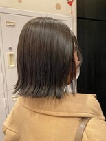 ローレン(LOREM)&nbsp;切りっぱなし/おかっぱボブ/外ハネ/小顔/冬色ダークブラウン